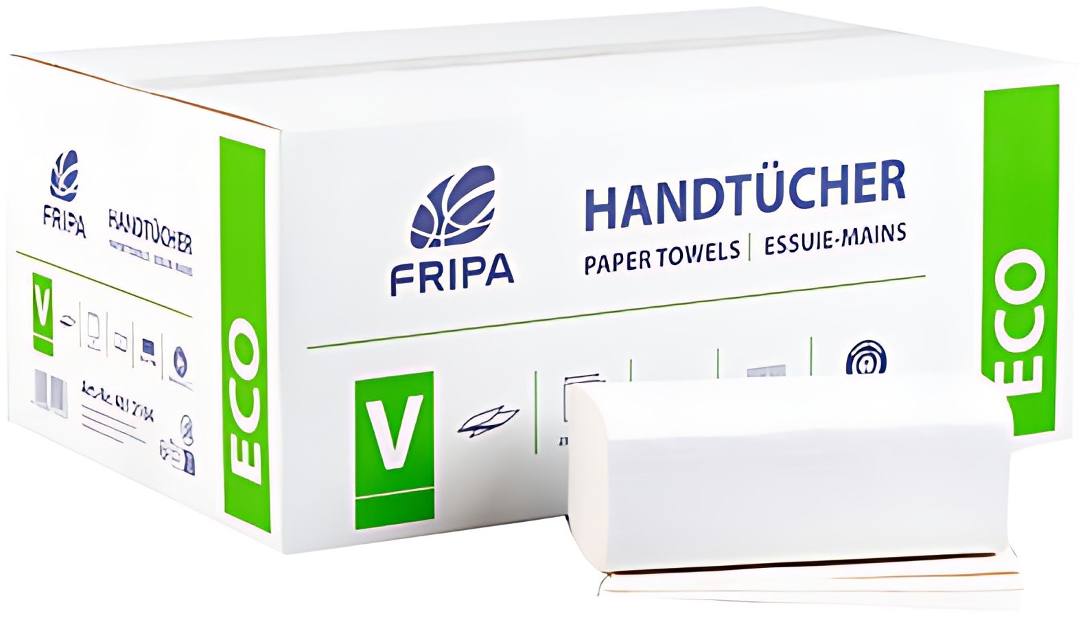 Fripa Essuie-mains ECO, 250 x 230 mm, pli en V, blanc