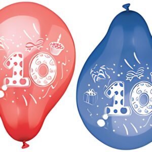 PAPSTAR Ballon de baudruche "10", rond, assorti