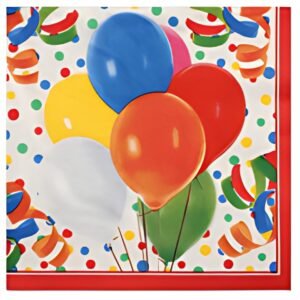 PAPSTAR Serviettes à motifs "Lucky Balloons", 330 x 300 mm