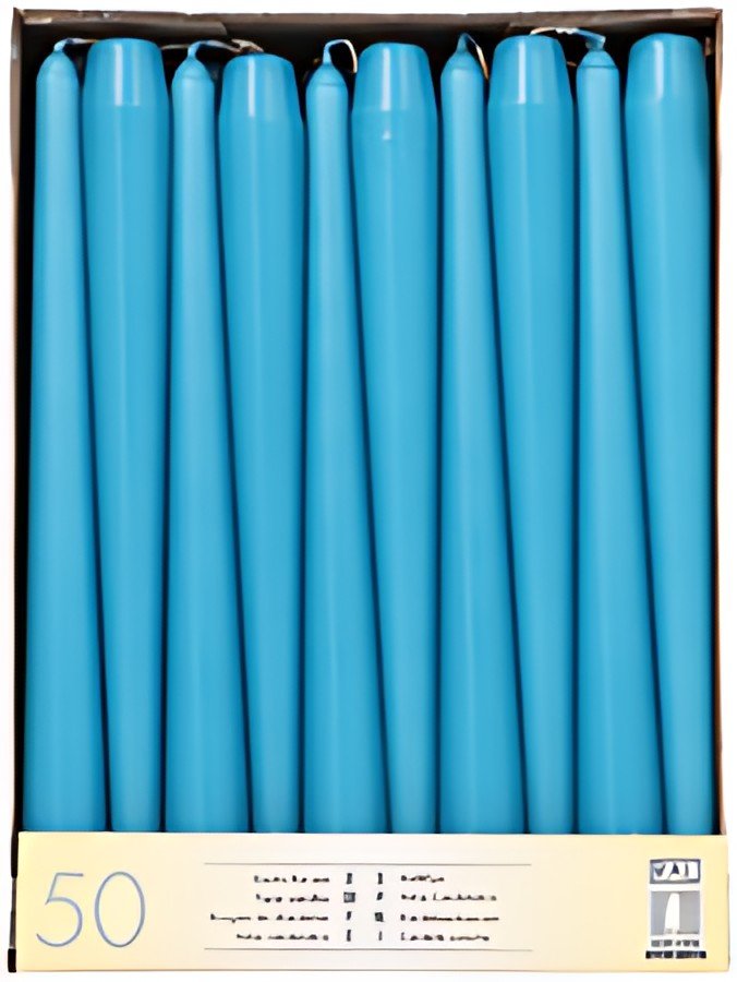 STARPAK Bougie de chandelier, 22 mm, pack de 50, turquoise