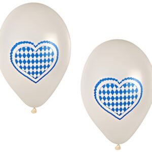 PAPSTAR Ballon de baudruche "Bleu bavarois", blanc/bleu