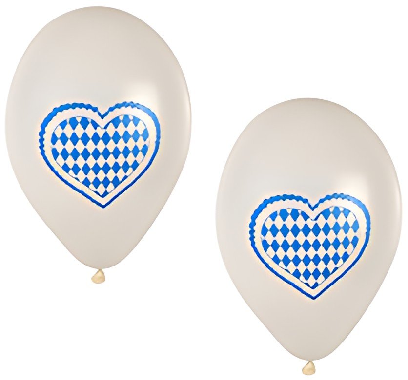 PAPSTAR Ballon de baudruche "Bleu bavarois", blanc/bleu