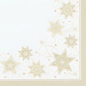 PAPSTAR Serviette à motif de Noël "Just Stars", champagne