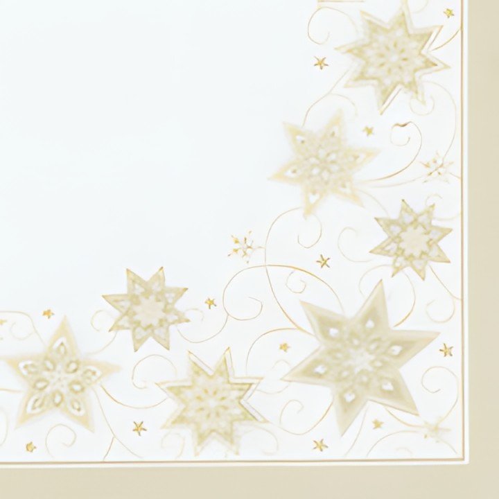 PAPSTAR Serviette à motif de Noël "Just Stars", champagne