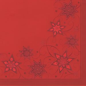 PAPSTAR Serviette à motif de Noël "Just Stars", rouge