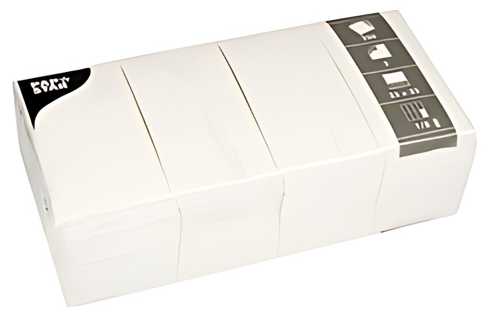 PAPSTAR Serviettes Bistro, 330 x 330 mm, 2 couches, blanc