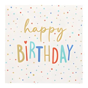 PAPSTAR Serviette à motif "Happy Birthday", 330 x 330 mm