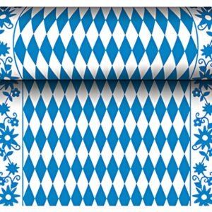 PAPSTAR Chemin de table "Bleu/Blanc", (l)400 x (L)24 m