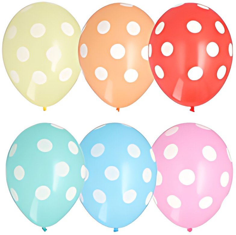 PAPSTAR Ballon de baudruche "Dots", couleurs assorties