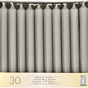 STARPAK Bougie de table, 21 mm, pack de 30, gris
