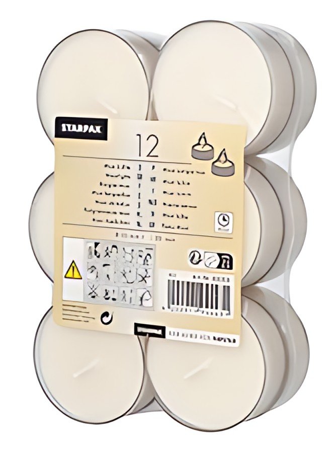 STARPAK Bougies chauffe-plat Maxi, diamètre: 57 mm, blanc