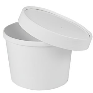 STARPAK Bol à soupe rond "To Go", 350 ml, blanc