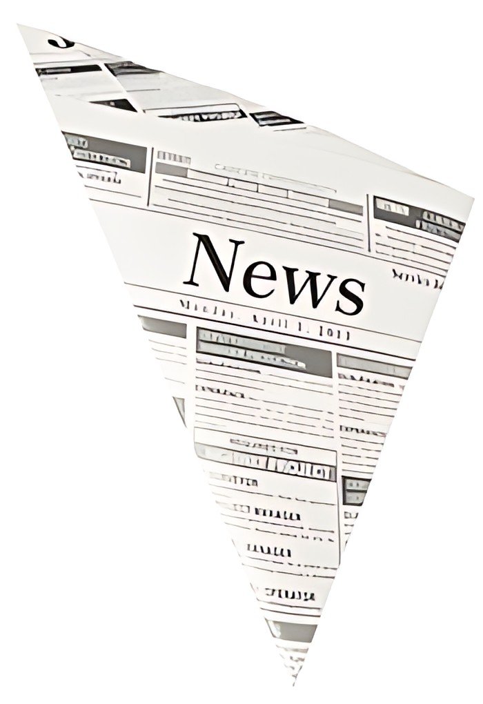 PAPSTAR Cornet "Newsprint", 325 x 230 x 230 mm