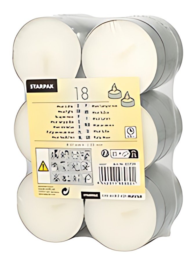 STARPAK Bougie chauffe-plat Maxi, diamètre: 57 mm, blanc