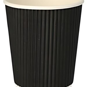 STARPAK Gobelet en carton "Ripple Wall", 0,2 l, noir