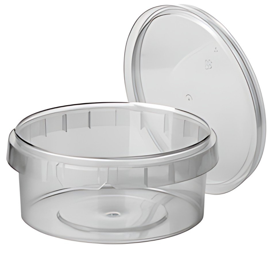STARPAK Barquette d'emballage, rond, 300 ml, transparent