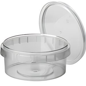 STARPAK Barquette d'emballage, rond, 480 ml, transparent