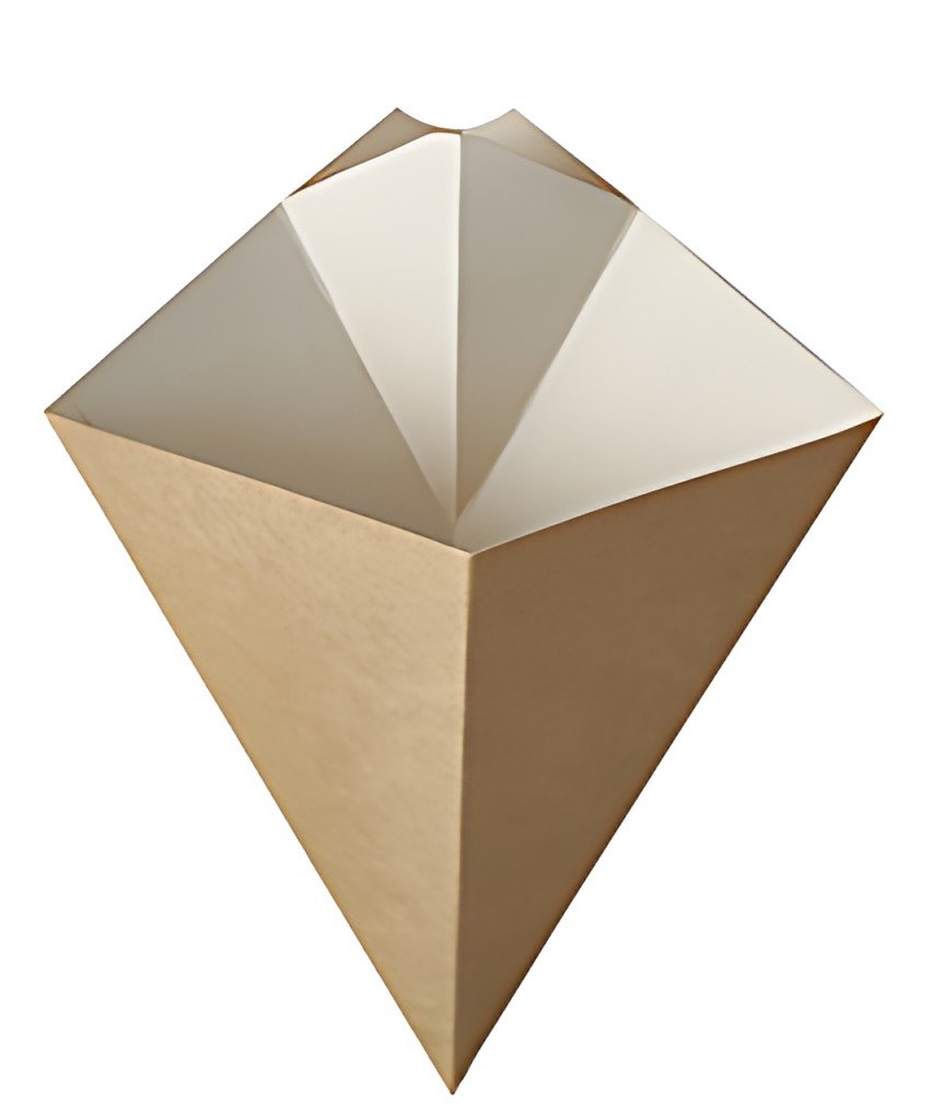 PAPSTAR Cornet à frites "pure", dimensions: 190 x 235 mm