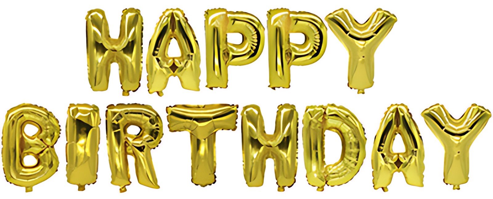 PAPSTAR Set de ballons en film "Happy Birthday", or