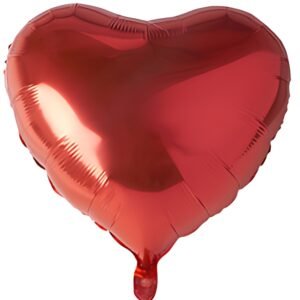 PAPSTAR Ballon en film "Coeur", diamètre: 450 mm, rouge