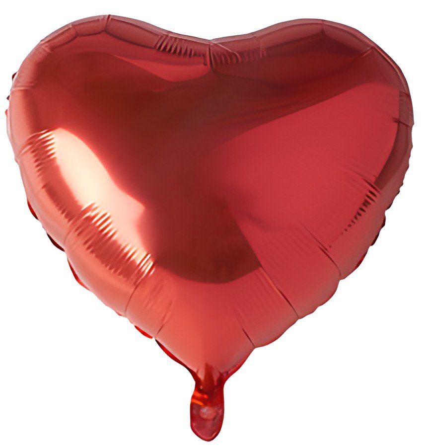 PAPSTAR Ballon en film "Coeur", diamètre: 450 mm, rouge