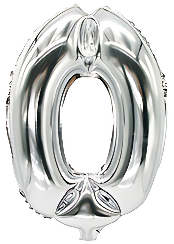 PAPSTAR Ballon en film "Chiffres", chiffre: 0, argent
