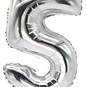 PAPSTAR Ballon en film "Chiffres", chiffre: 5, argent