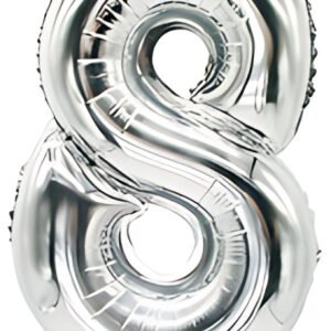PAPSTAR Ballon en film "Chiffres", chiffre: 8, argent