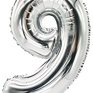 PAPSTAR Ballon en film "Chiffres", chiffre: 9, argent