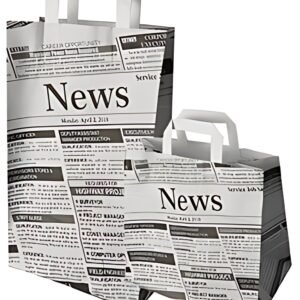 PAPSTAR Sac en papier "Newsprint", 200 x 100 x 360 mm