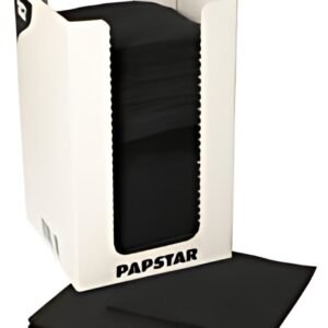 PAPSTAR Serviette cocktail "PUNTO", 200 x 200 mm, noir