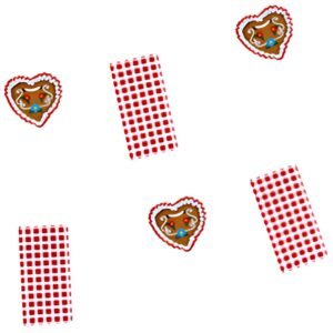 PAPSTAR Guirlande de drapeaux "Chalet", rouge / blanc