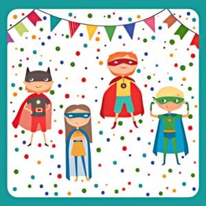 PAPSTAR Serviette à motif "Super Héros", 330 x 330 mm