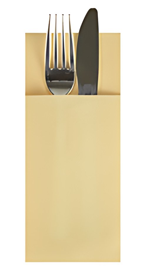 STARPAK Serviette pochette, pliage 1/8, par 100, crème