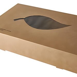 PAPSTAR Boîte de traiteur "pure", 357 x 247 x 80 mm, marron
