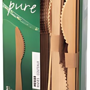 PAPSTAR Couteau en bambou "pure", longueur: 170 mm, par 50