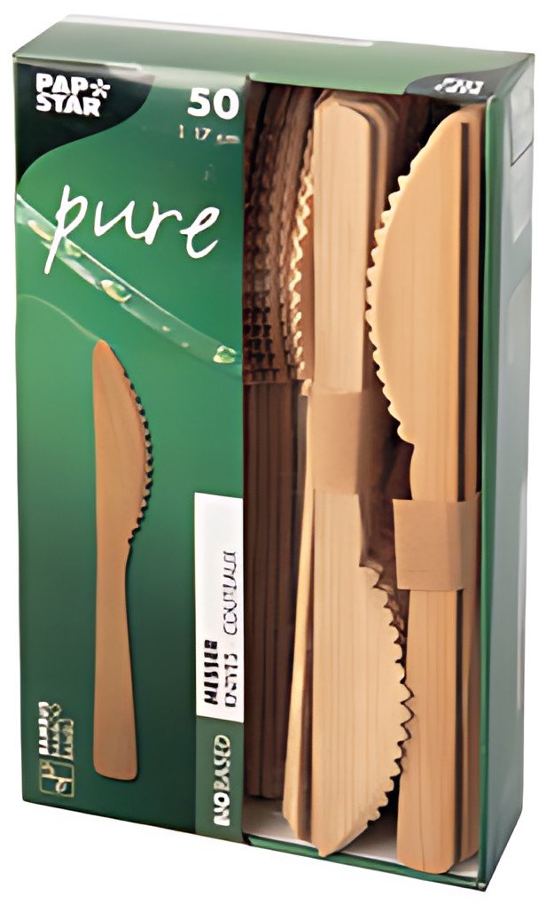 PAPSTAR Couteau en bambou "pure", longueur: 170 mm, par 50