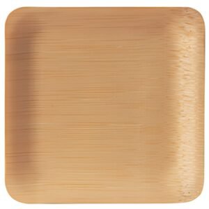 PAPSTAR Assiette fingerfood en bambou "pure", carré, par 10