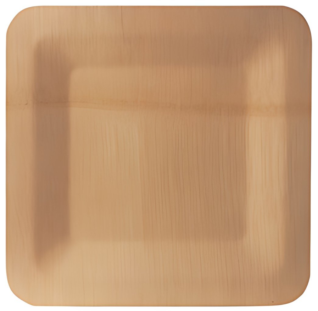 PAPSTAR Assiette en bambou "pure", carré, 180x180 mm, par 10