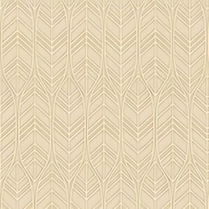 PAPSTAR Serviettes "ROYAL Collection Leaves", sable