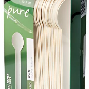 PAPSTAR Cuillère en papier "pure", longueur: 155 mm, blanc