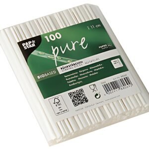 PAPSTAR Touillette en papier "pure", longueur: 110 mm, blanc