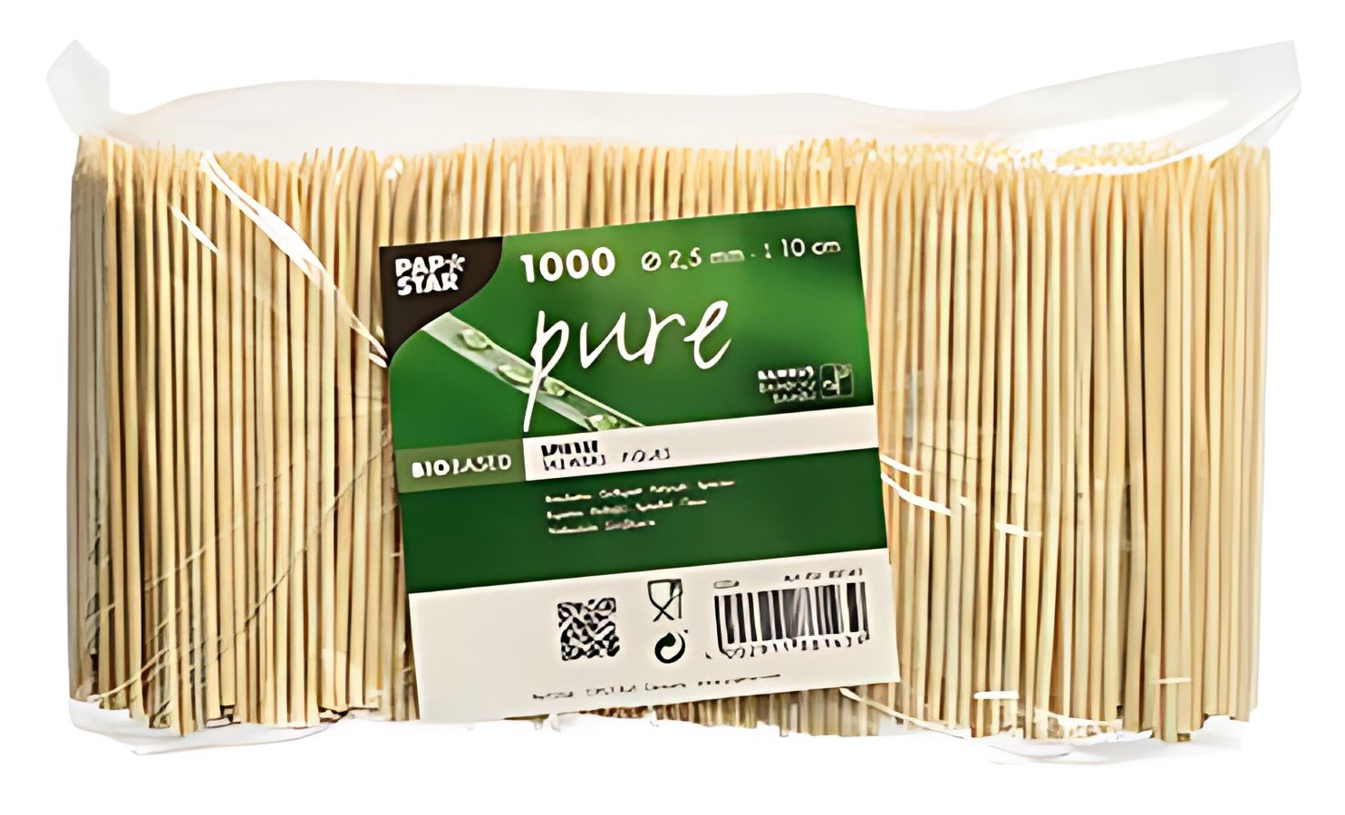 PAPSTAR Piques "pure", en bambou, longueur : 100 mm
