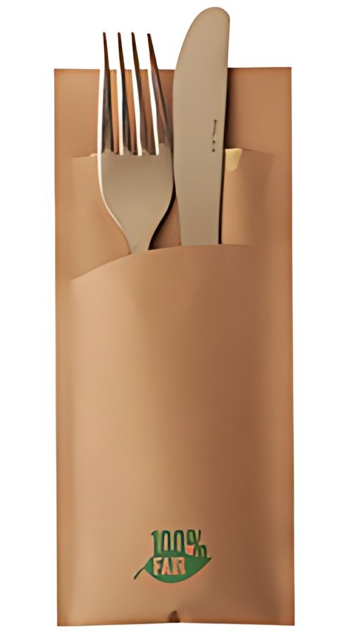 PAPSTAR Etui pour serviette, pliage 1/8, par 520, brun