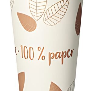 PAPSTAR Gobelet en carton "pure" ZERO, 0,4 l, beige/marron