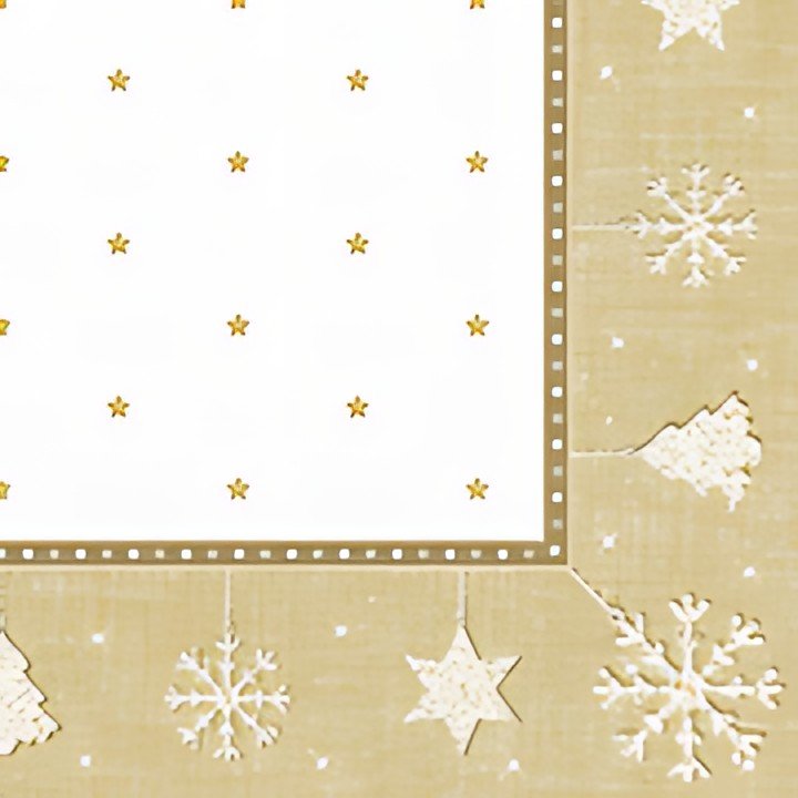PAPSTAR Serviette à motif de Noël "X-Mas", or