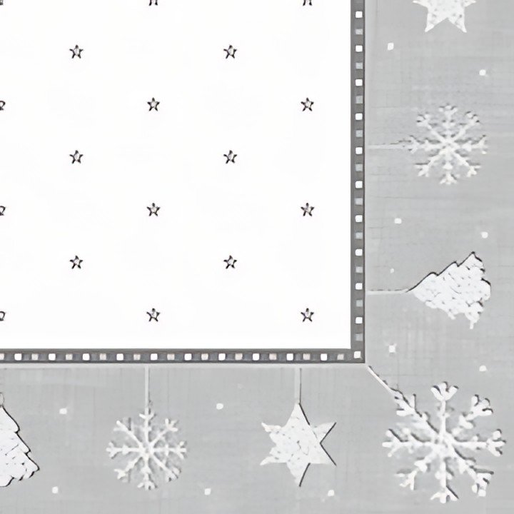PAPSTAR Serviette à motif de Noël "X-Mas", argent