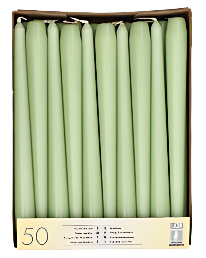 STARPAK Bougie de chandelier, 22 mm, pack de 50, vert jade