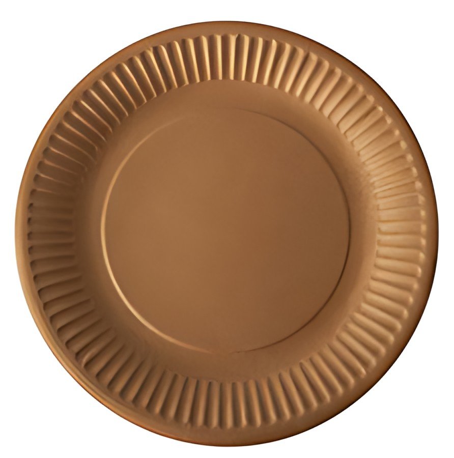 PAPSTAR Assiette en carton "pure", rond, 190 mm, marron