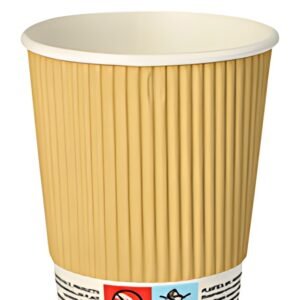 PAPSTAR Gobelet en carton "pure" Ripple Wall, 0,3 l, beige